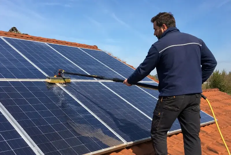 Nettoyage et entretien de panneaux solaires à Plaigne